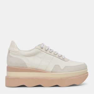 Dolce Vita Cream and Tan Platform Sneakers